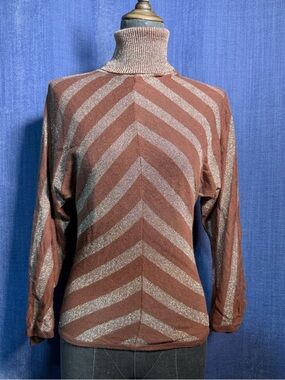 Charlotte Russe Shimmery Copper Knit Tee
